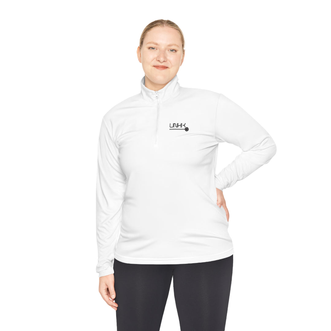 Women's Pickleball Swoosh Quarter-Zip Pullover - White - Front