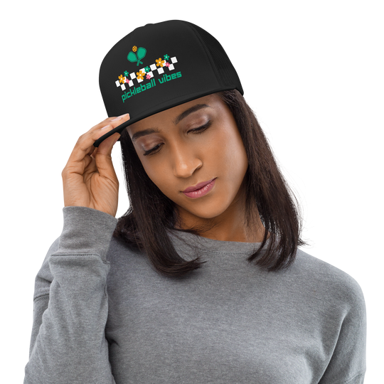 Women's Trucker Cap - Checkered Pickleball Vibes