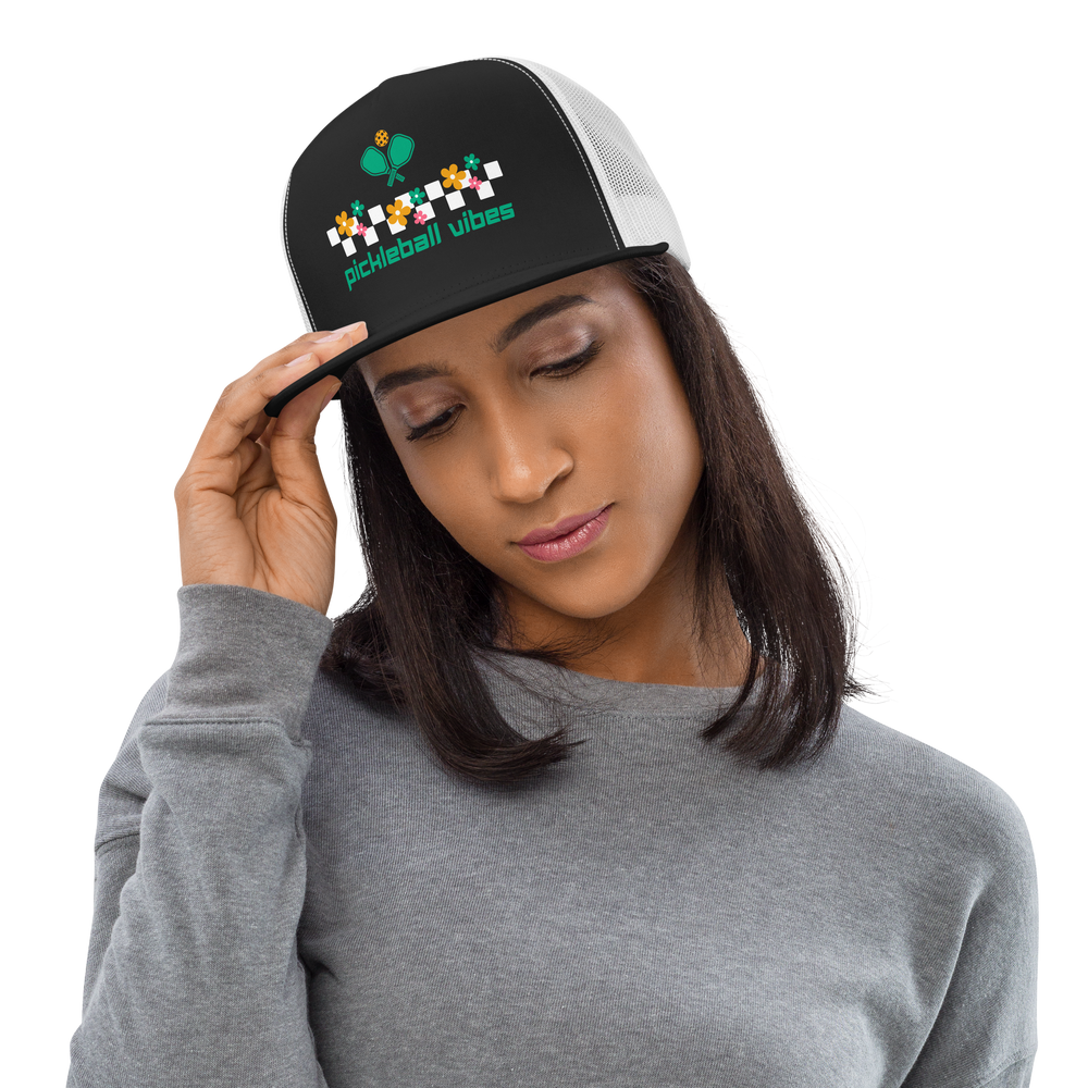 Women's Trucker Cap - Checkered Pickleball Vibes