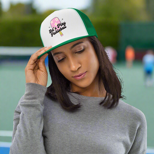 Women's Trucker Cap - Let's Play Pickleball