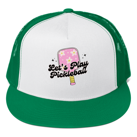 Women's Trucker Cap - Let's Play Pickleball