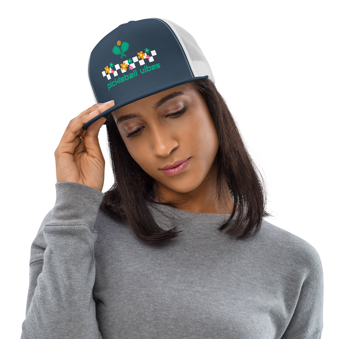 Women's Trucker Cap - Checkered Pickleball Vibes