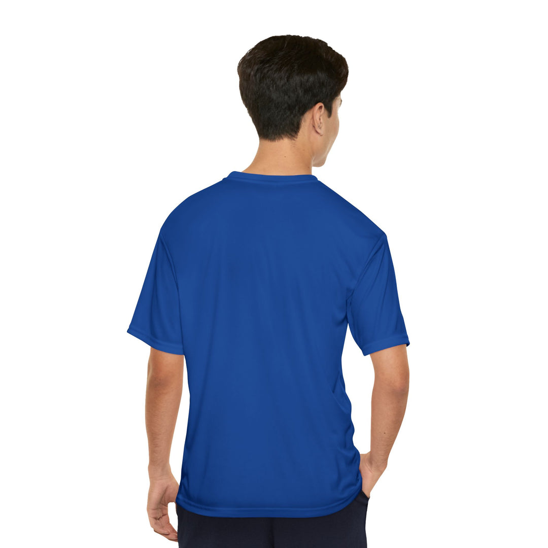 Men's Performance T-Shirt - Pickleball Wave - Back - Royal Blue