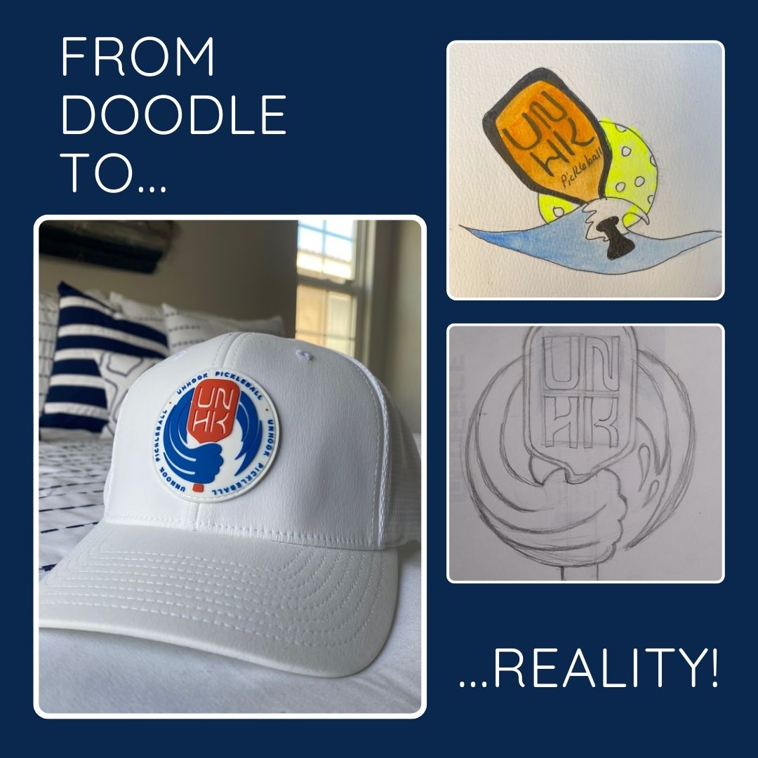 From doodle to reality of the pickleball sports hat