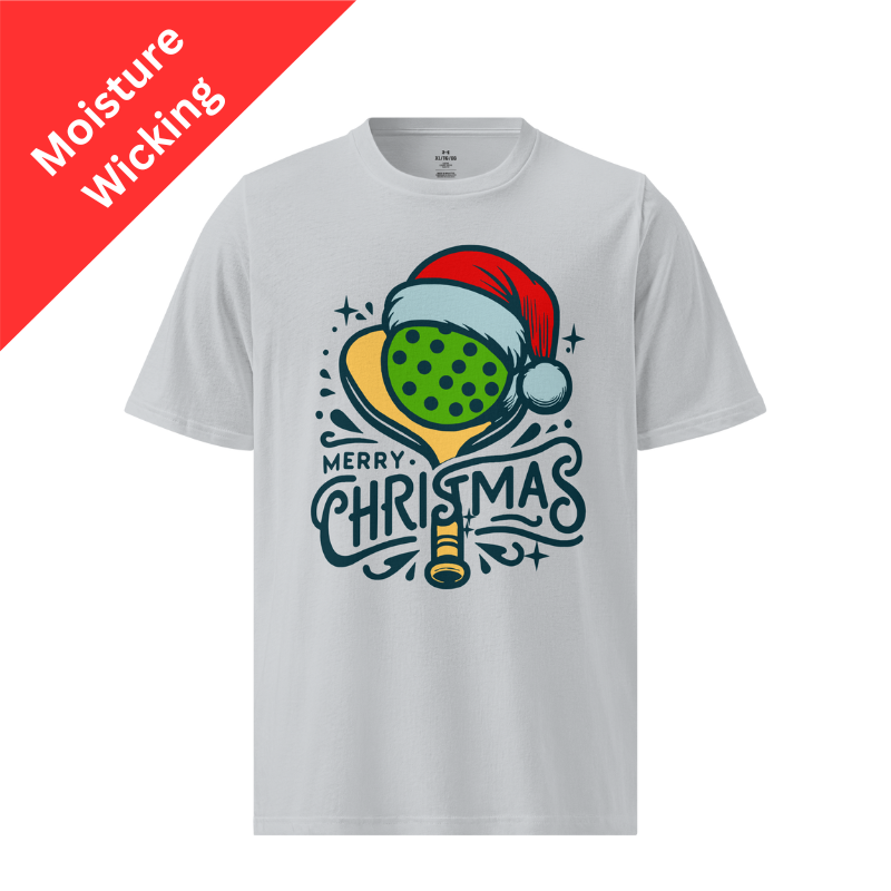 Holiday Pickleball Paddle Under ArmourⓇ Athletic T-Shirt | Grey | Moisture Wicking