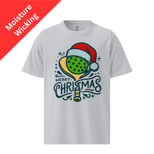 Holiday Pickleball Paddle Under ArmourⓇ Athletic T-Shirt | Grey | Moisture Wicking