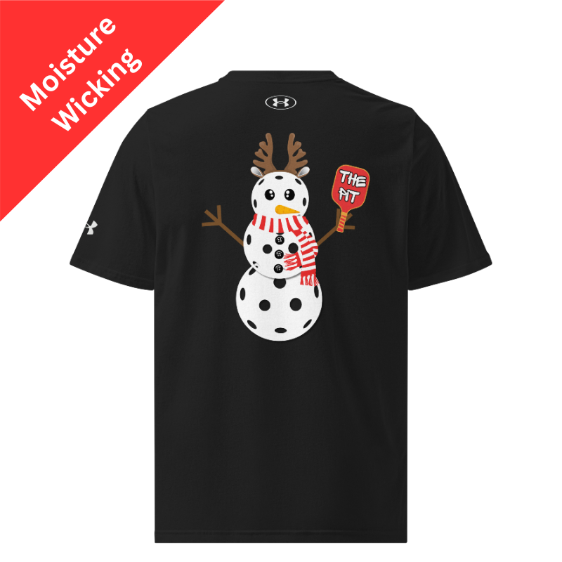The Pit Pickleball Snowman Under ArmourⓇ Athletic T-Shirt | Black