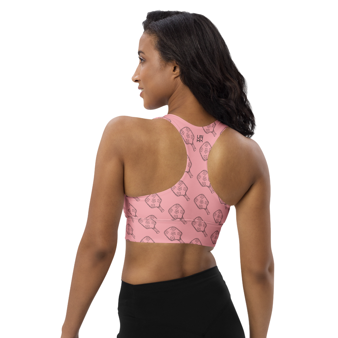 Women's Flowered Pickleball Paddle Sports Bra