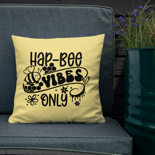 Hap-BEE Vibes Only Pillow