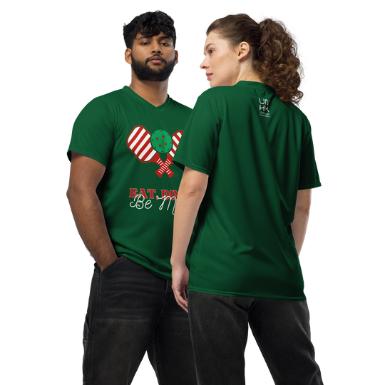 Eat Dink and Be Merry Unisex Sports Jersey