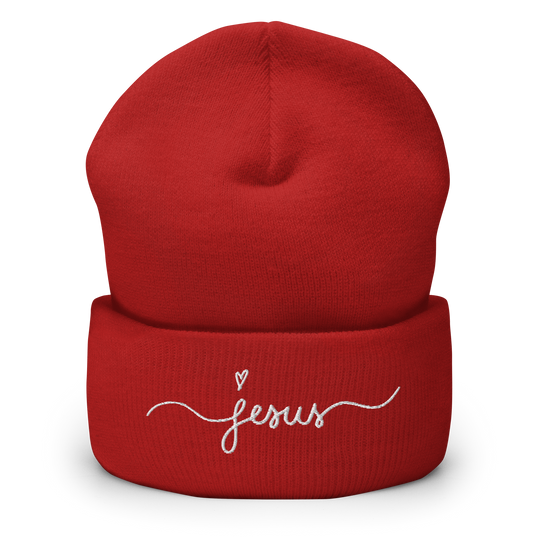 Jesus Heart Cuffed Beanie