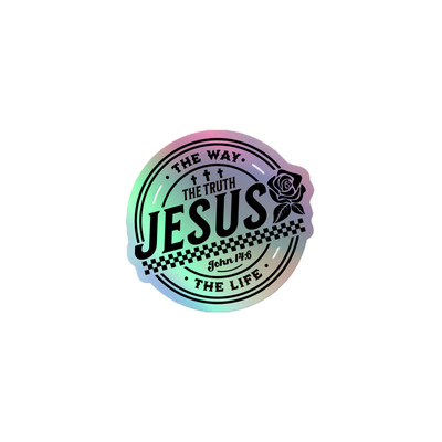 Jesus Way Truth Life Holographic Sticker