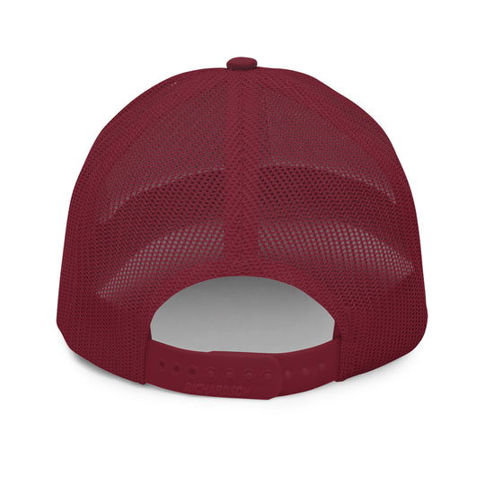 UNHK Puff Embroidered Trucker Hat - Cardinal Back