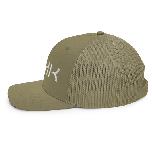 UNHK Puff Embroidered Trucker Hat - Loden Side