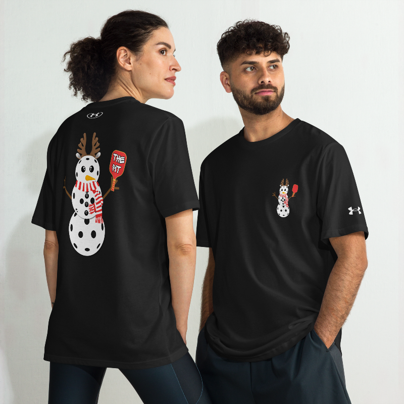 The Pit Pickleball Snowman Under ArmourⓇ Athletic T-Shirt | Black