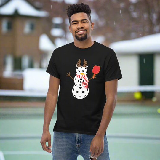 Pickleball Snowman Classic Tee