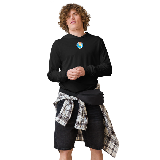 Men's Pickleball Hooded Long-Sleeve Shirt