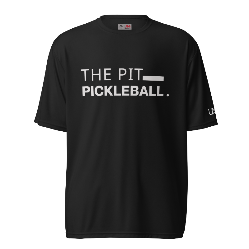 The Pit Pickleball A4 Moisture-Wicking T-Shirt | Black