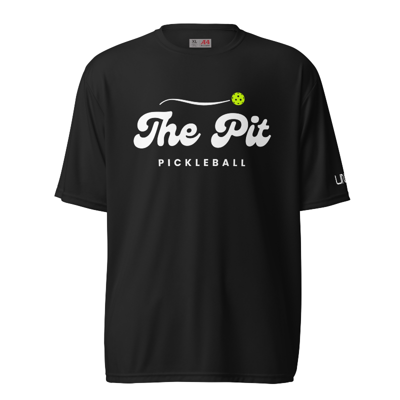 The Pit Pickleball A4 Moisture-Wicking T-Shirt | Black