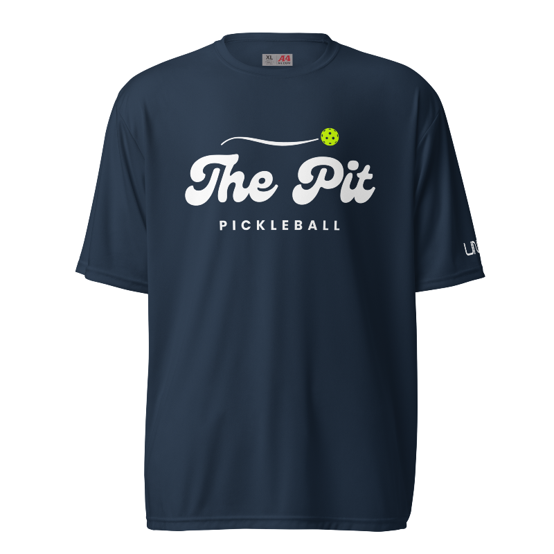The Pit Pickleball A4 Moisture-Wicking T-Shirt | Navy