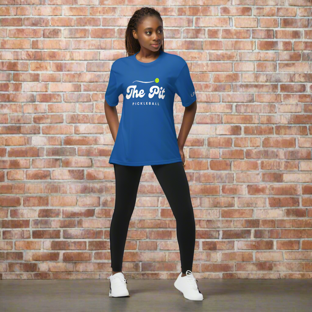 The Pit Pickleball A4 Moisture-Wicking T-Shirt | Blue