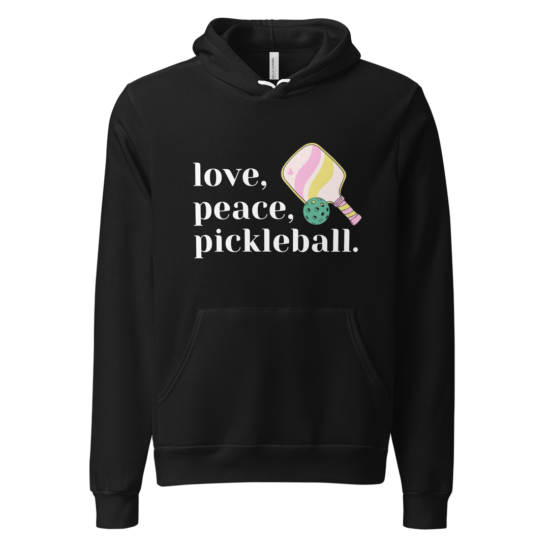 Women's Hoodie - Love Peace Pickleball