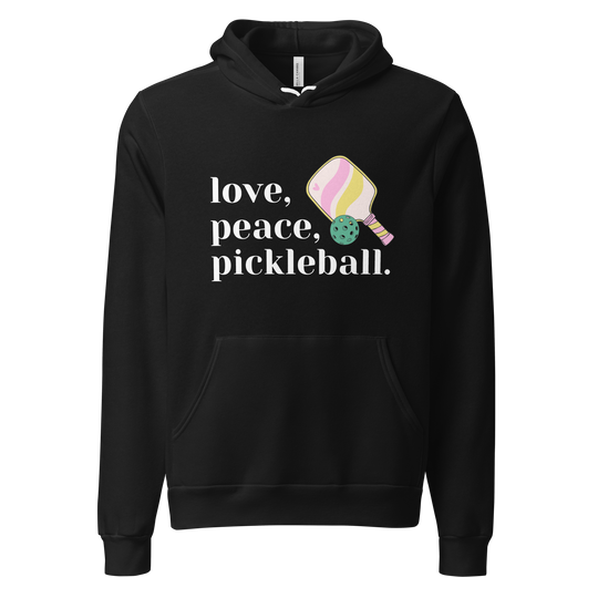 Women's Hoodie - Love Peace Pickleball