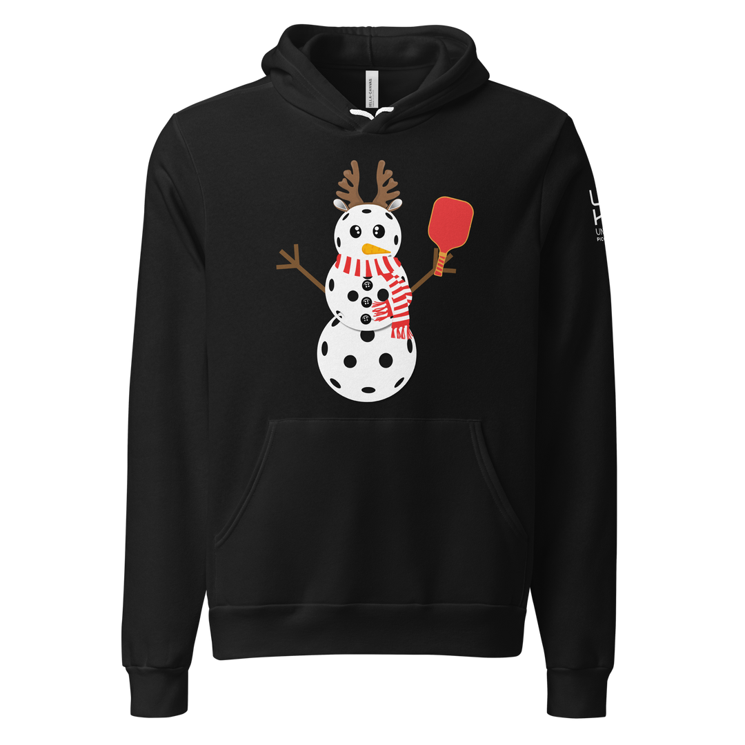 Jolly Pickleball Snowman Hoodie