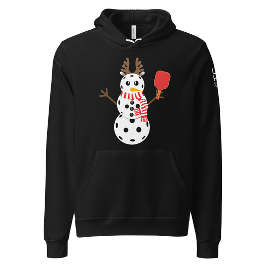 Jolly Pickleball Snowman Hoodie