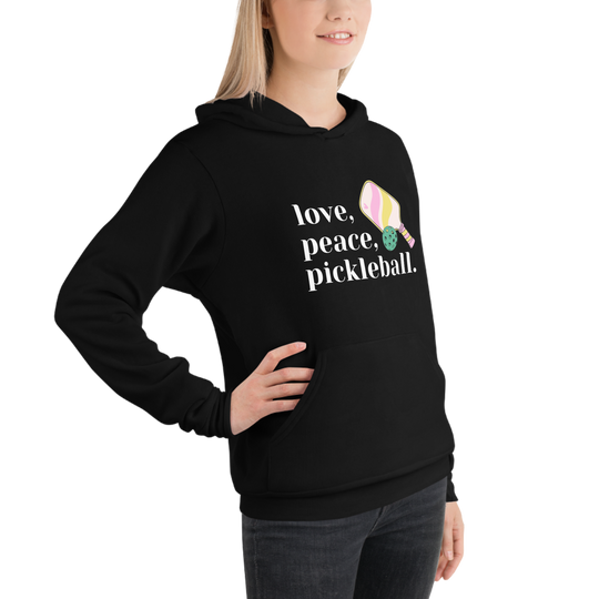 Women's Hoodie - Love Peace Pickleball