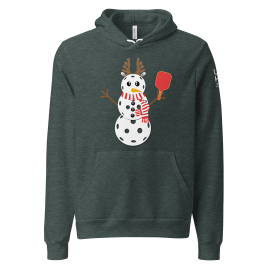 Jolly Pickleball Snowman Hoodie