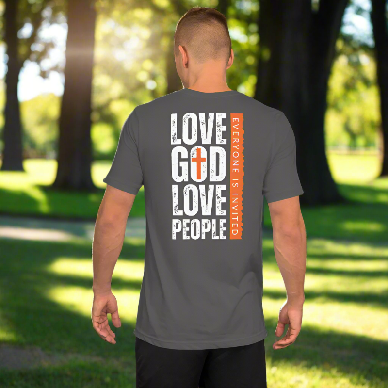 Love God Love People T-Shirt | Gray