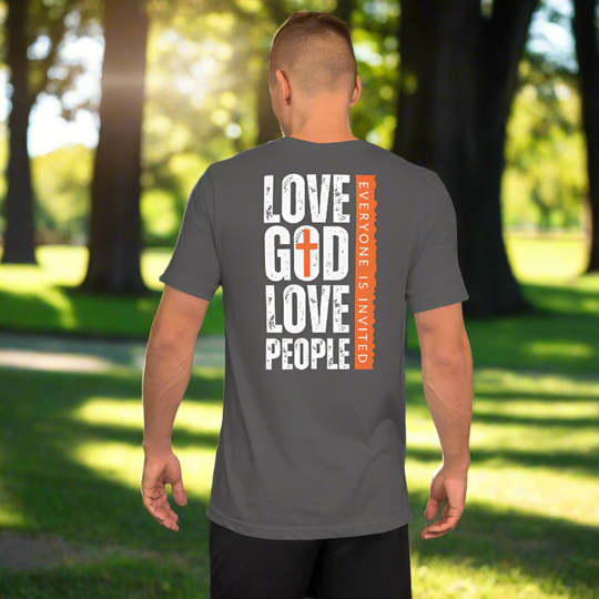 Love God Love People T-Shirt | Gray