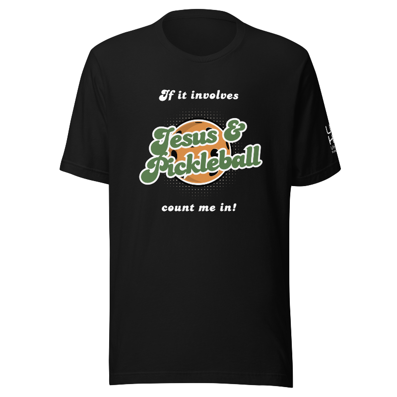 Jesus and Pickleball Men's T-Shirt |  Black