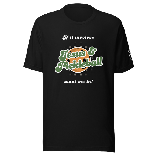 Jesus and Pickleball Men's T-Shirt |  Black