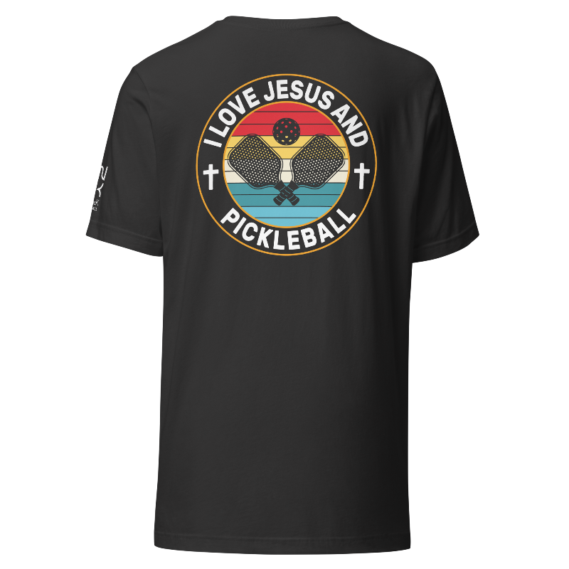 I Love Jesus and Pickleball T-Shirt | Grey