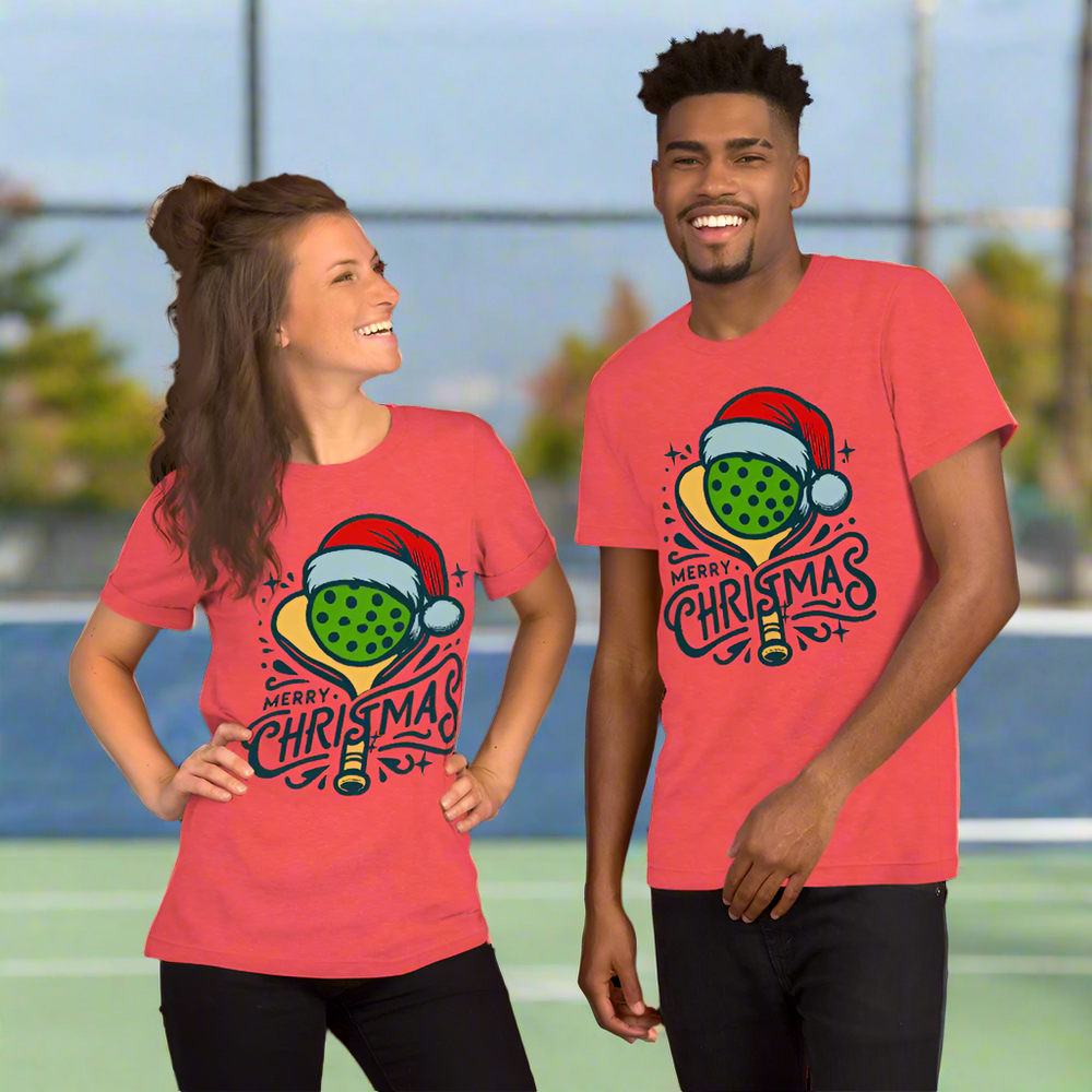 Unisex Merry Christmas Pickleball T-Shirt