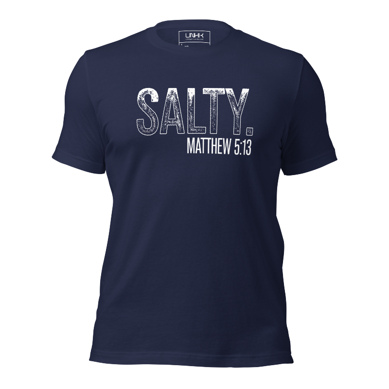 Salty. Matthew 5:13 T-Shirt | Navy