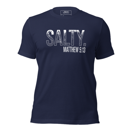 Salty. Matthew 5:13 T-Shirt | Navy