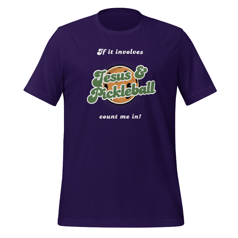 Jesus and Pickleball Women's T-Shirt | Purple