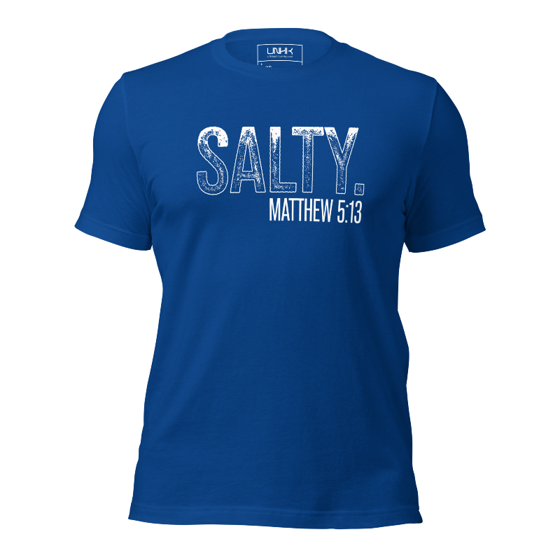 Salty. Matthew 5:13 T-Shirt | Royal Blue