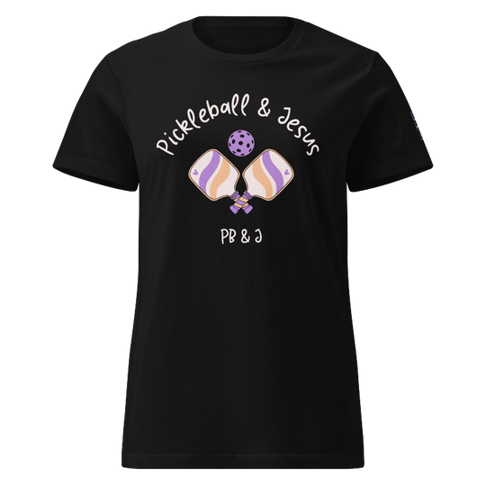 Pickleball and Jesus Women's T-Shirt | Black