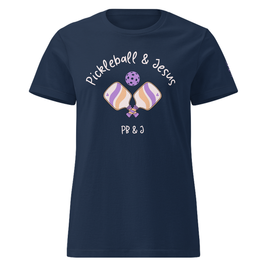 Pickleball and Jesus Women's T-Shirt | Navy