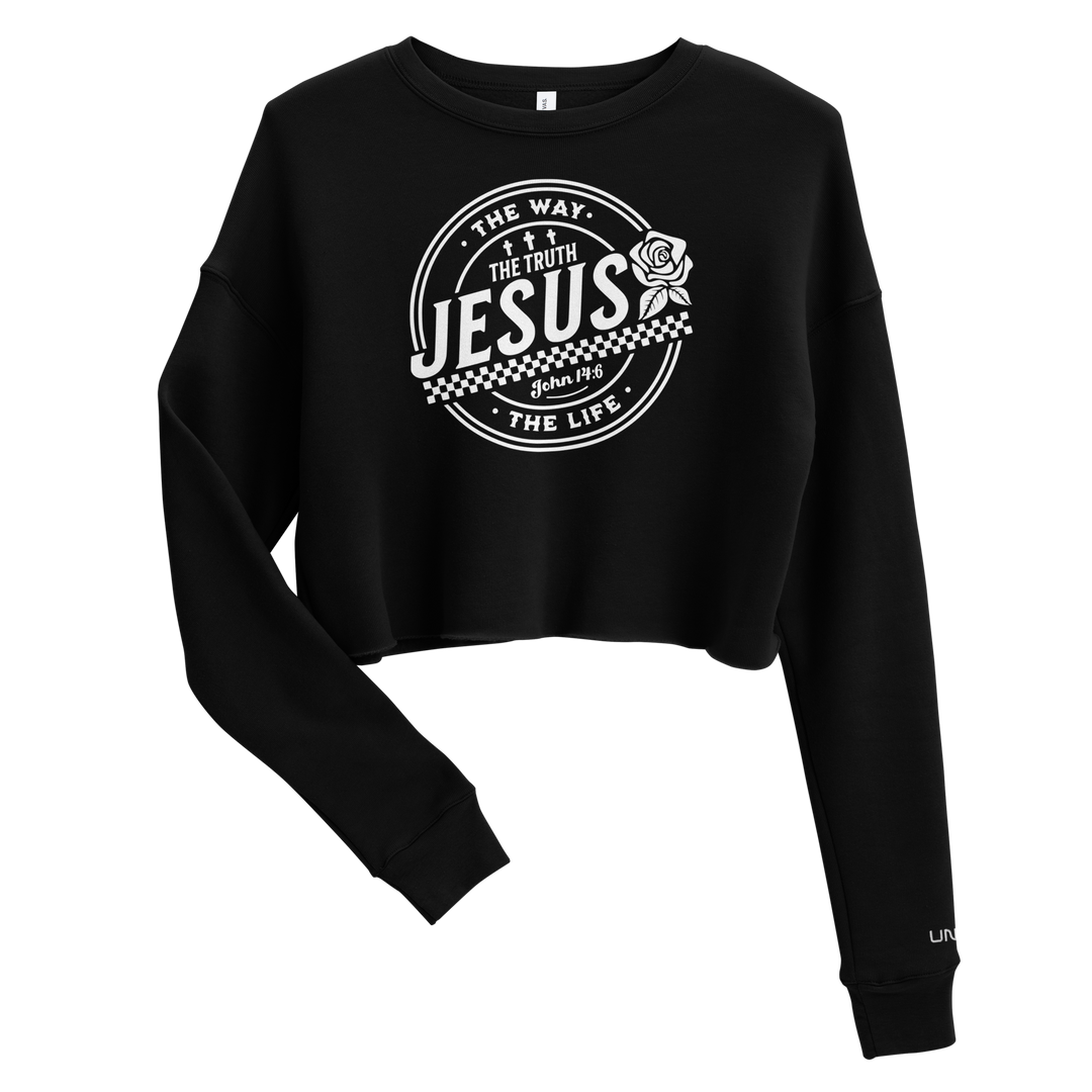 Jesus Way Truth Life Crop Sweatshirt