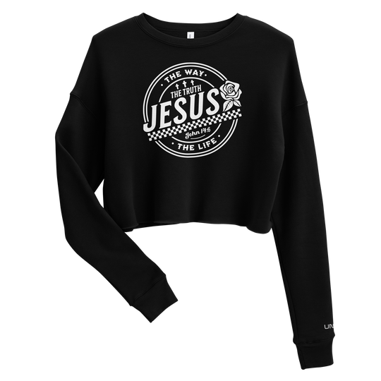 Jesus Way Truth Life Crop Sweatshirt