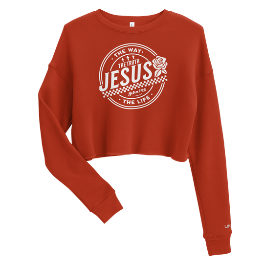 Jesus Way Truth Life Crop Sweatshirt