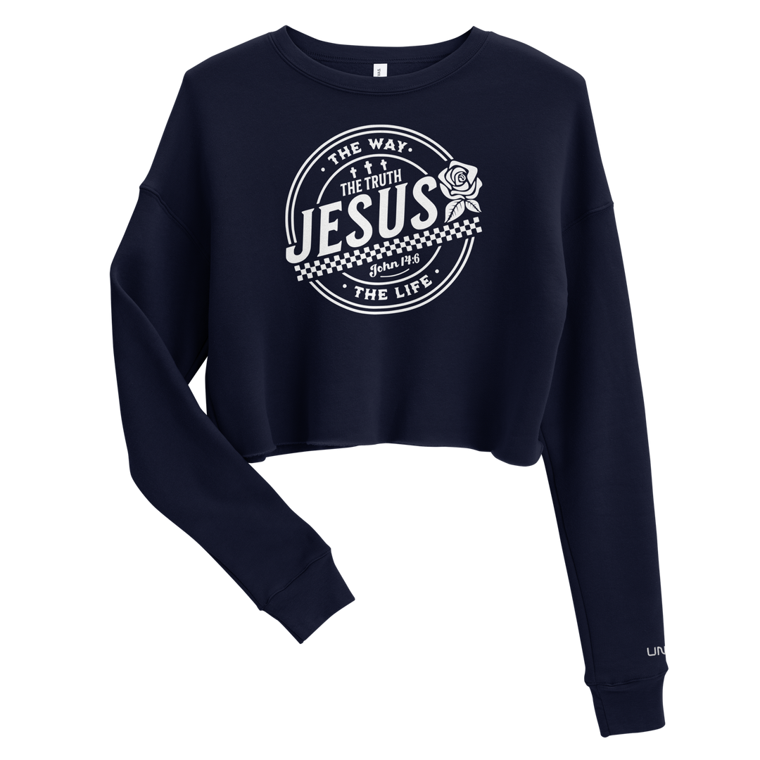 Jesus Way Truth Life Crop Sweatshirt