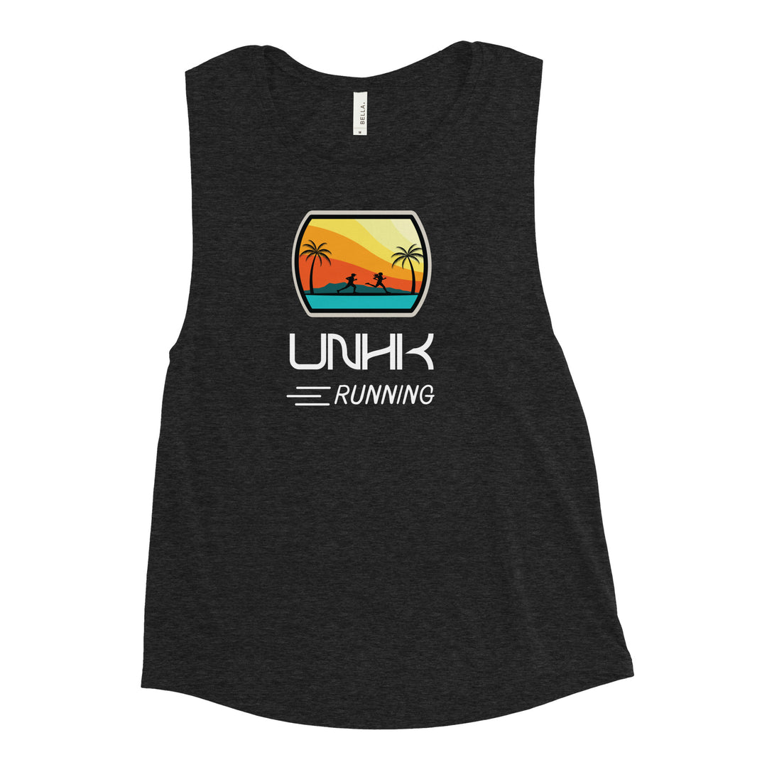 Women's Running Tank Top - Black Front