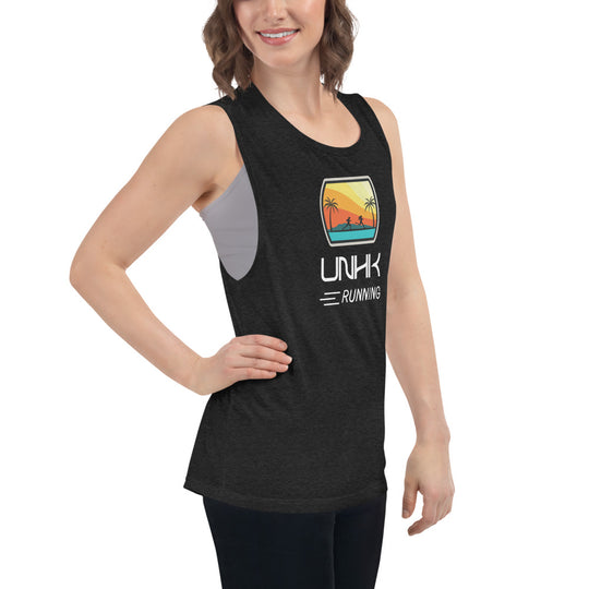 Women's Running Tank Top - Black Side