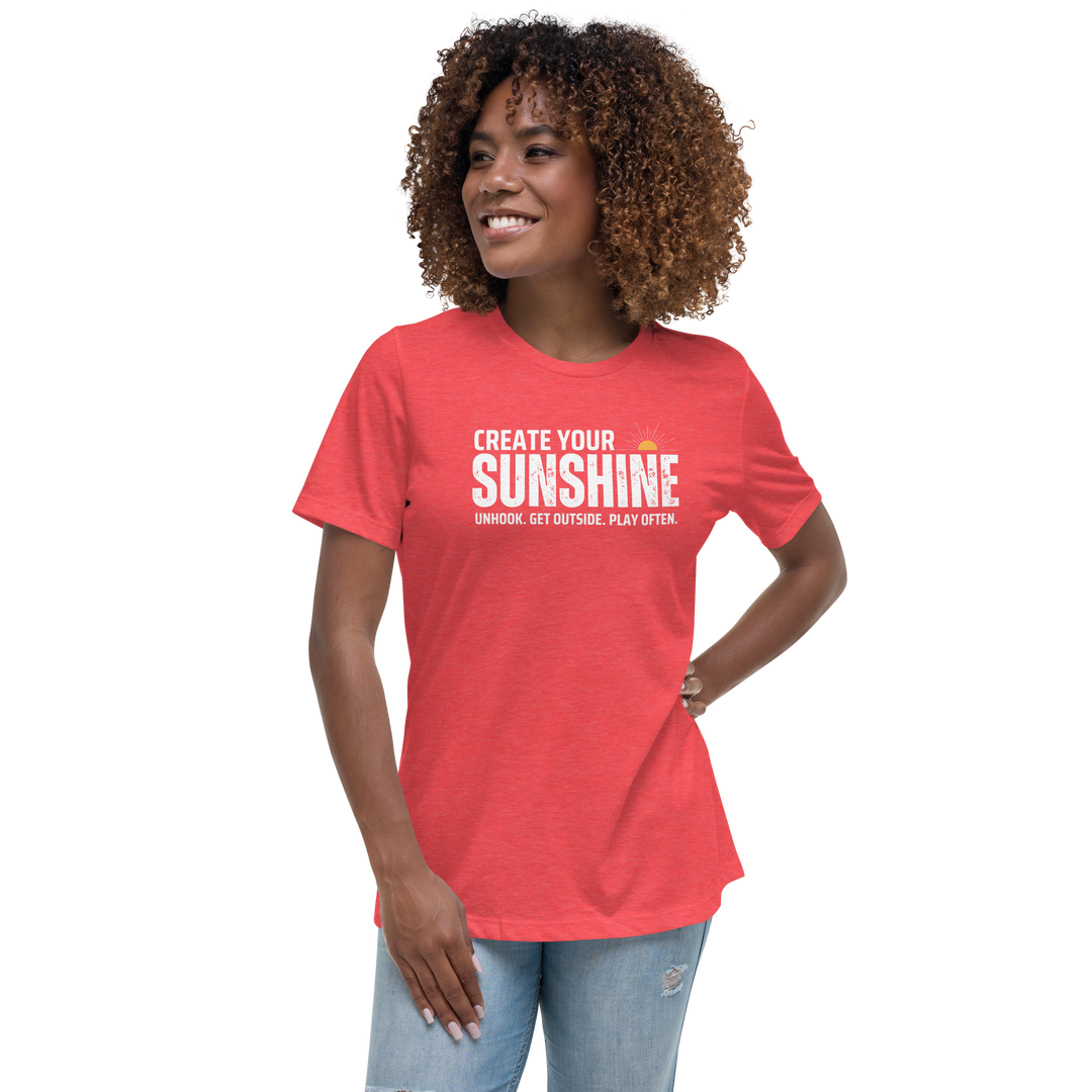 Women's Create Your Sunshine Relaxed T-Shirt - Red